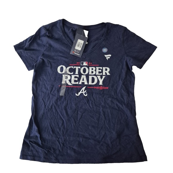 Fanatics Tops - Atlanta Braves‎ Shirt Womens Medium MLB Baseball October Ready Postseason Tee